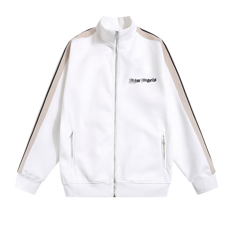 Palm Angels Sweatshirts Suit Striped Color Matching Sports Suit Loose Casual Suit