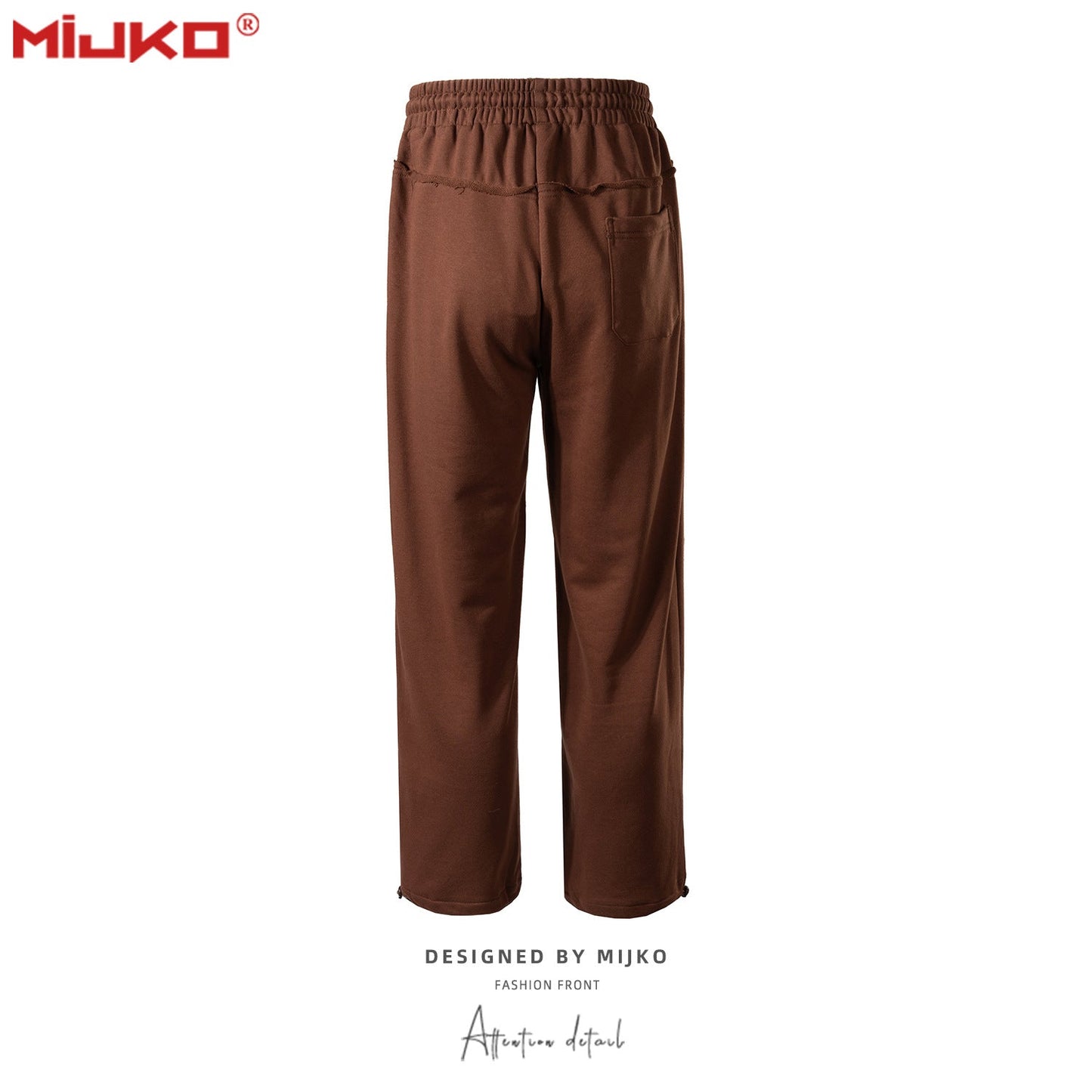 MIJKO Men Vintage Pants Spliced Sweatpants Casual Pants
