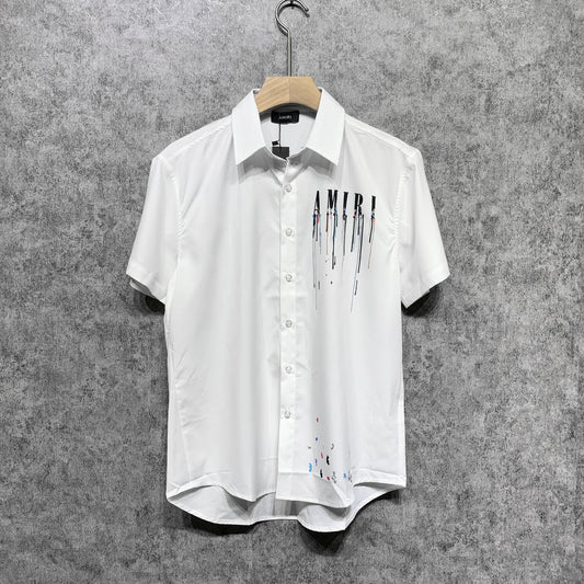 Amiri T Shirt Color Splash Ink