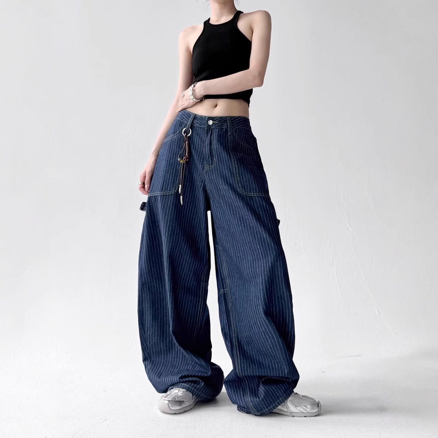 Women jeans vertical stripesjeans women