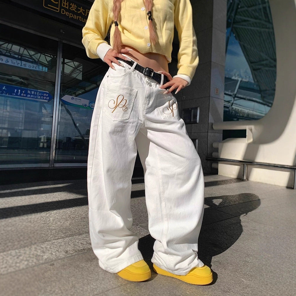 Women jeans american retro women loose
