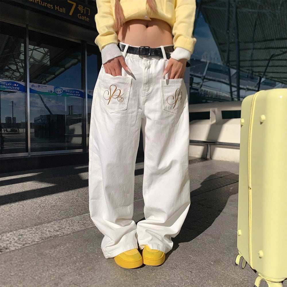 Women jeans american retro women loose