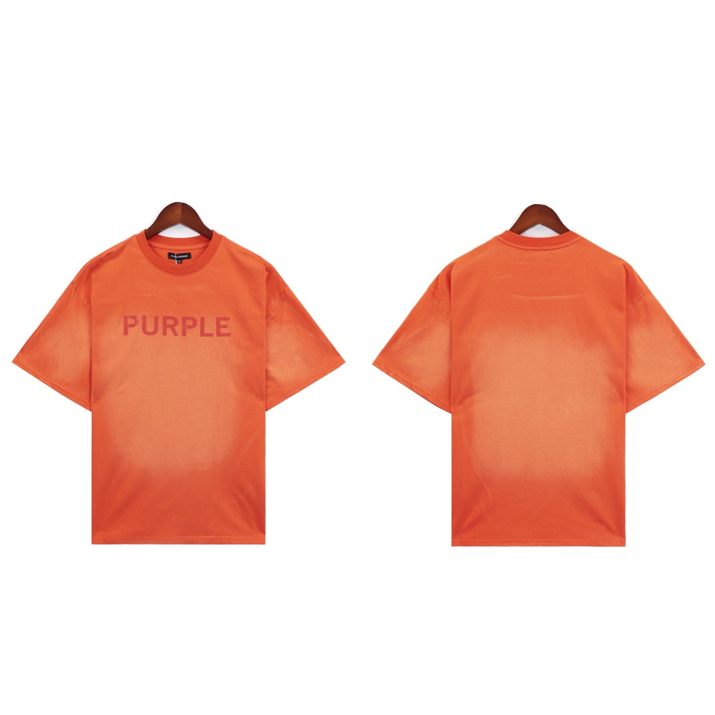 Purple Brand T Shirts Purple Micro Label Spelling Letter Short Sleeve T-Shirt