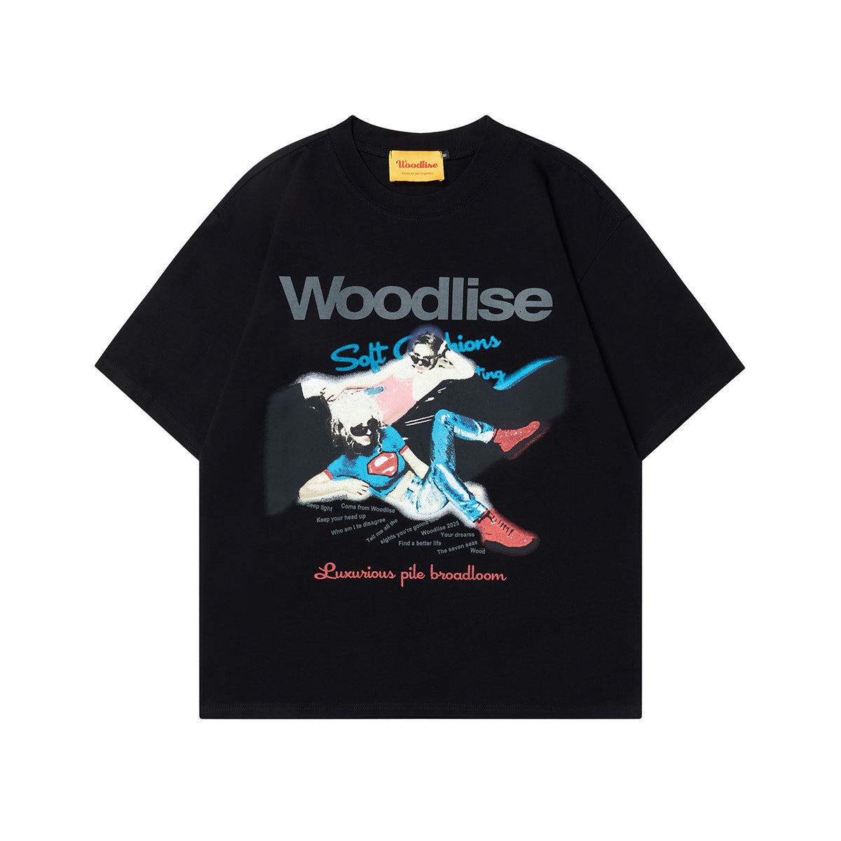 Unisex T-shirts Summer Magazine Figure Pattern Men's Loose Short Sleeve T-Shirt