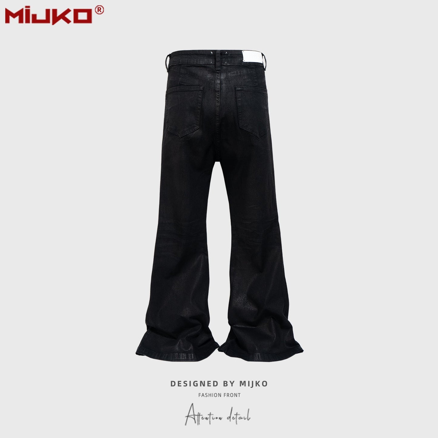 MIJKO Mens Vintage Pants BootCut Jeans