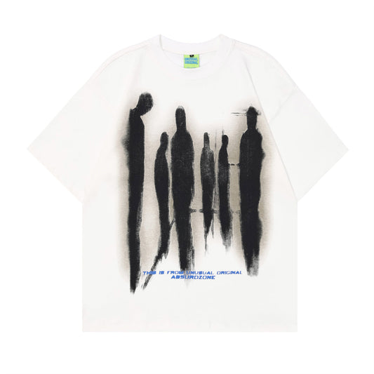 Unisex T-shirts Summer Men's and Women's Aliens Loose Short Sleeve T-Shirts