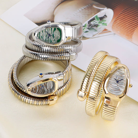 Men's watches snake-shaped diamond watch