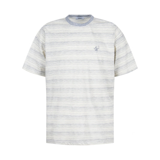 Unisex T-shirts Summer Light Stripe Men's Loose Short Sleeve T-Shirt