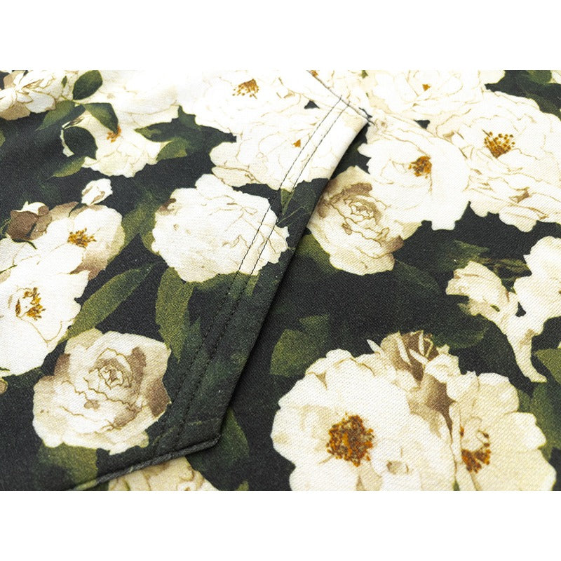 Drew house jacket early spring d@ew ice rose pattern pullover hooded sweatshirt