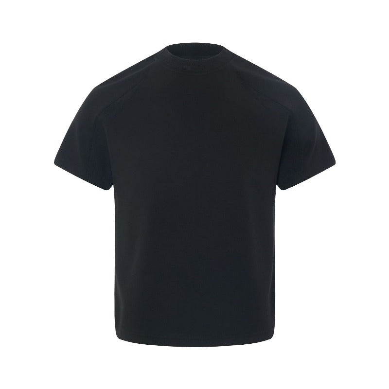 Men's t-shirt - american retro unisex air layer solid color versatile design - men's high street slim fit short sleeve tee