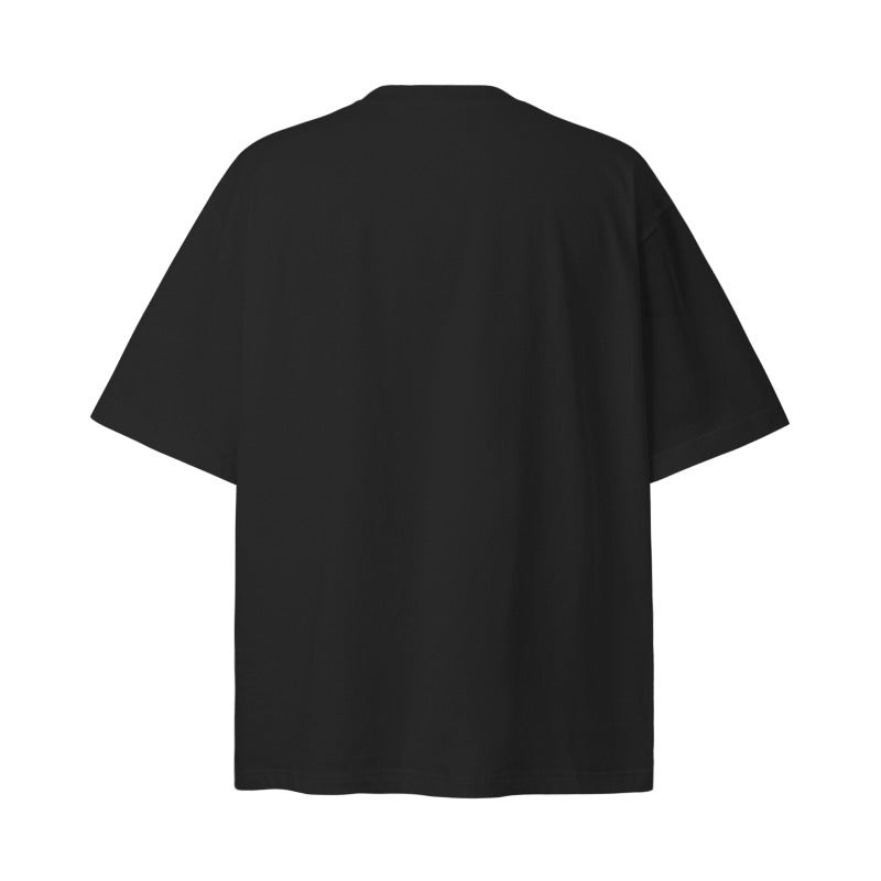 Men's t-shirt: american summer, unisex, premium solid color, retro deconstructed design, high-end short-sleeve tee