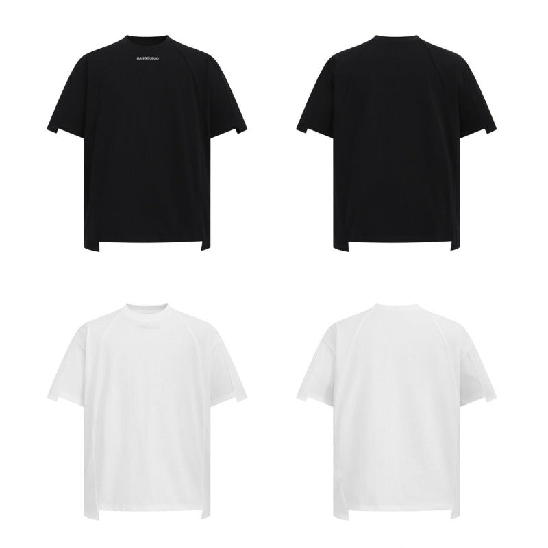 Men's t-shirt: american streetwear summer unisex deconstructed high-end embroidered design, men's loose fit short sleeve tee