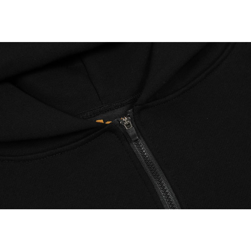 Drew house jacket fall and winter d@ew classic smiley letter zipper hooded sweatshirtoutwear