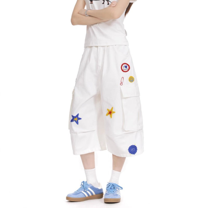 Women jeans summer loose cropped pants