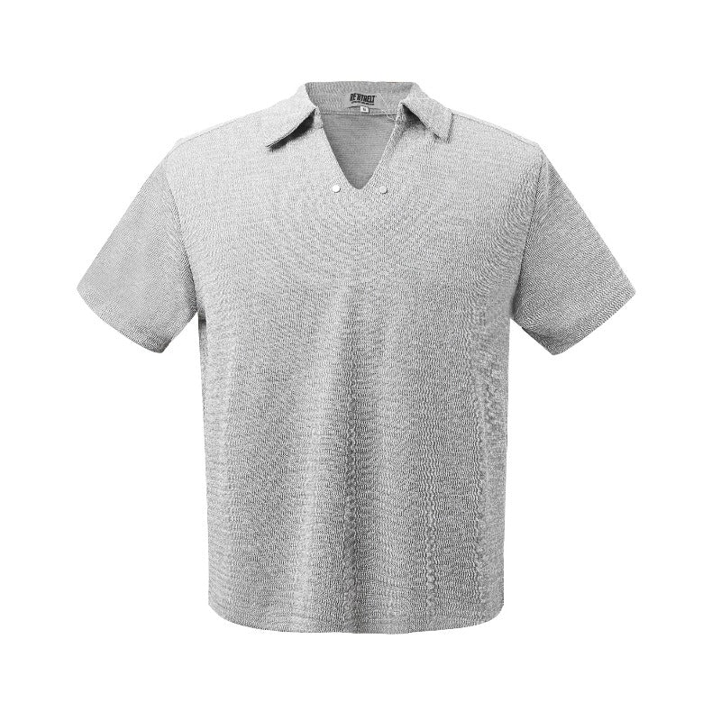 Men t shirt k american street fashion retro old money style deconstructed classy men's short wide cleanfit short sleeve v neck t-shirt