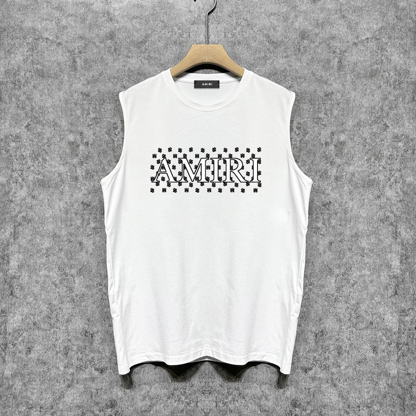 Amiri tank top cashew flower spider letterprinting