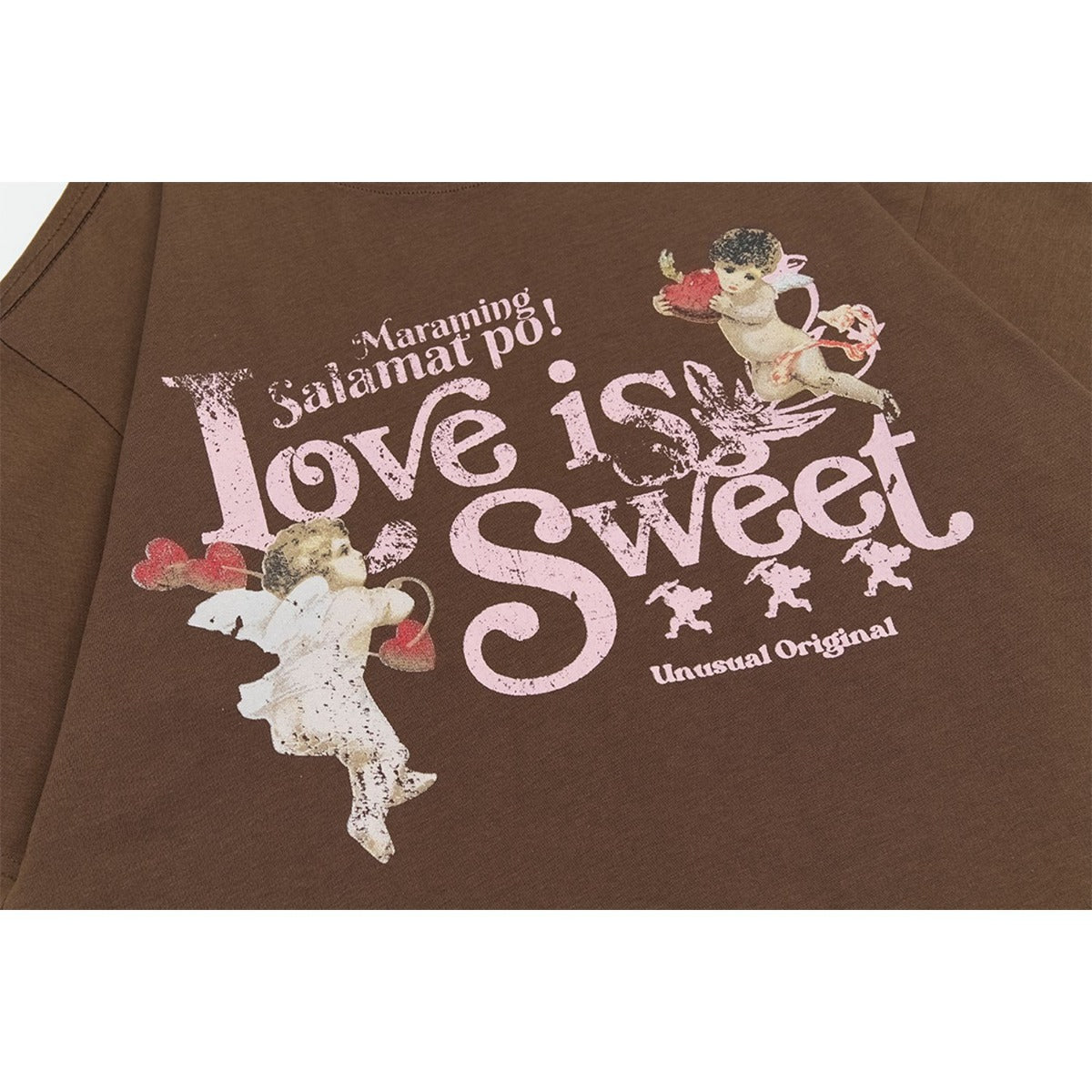 Unisex T-shirts Summer Angel Fun Cartoon Men's Loose Short Sleeve T-Shirt