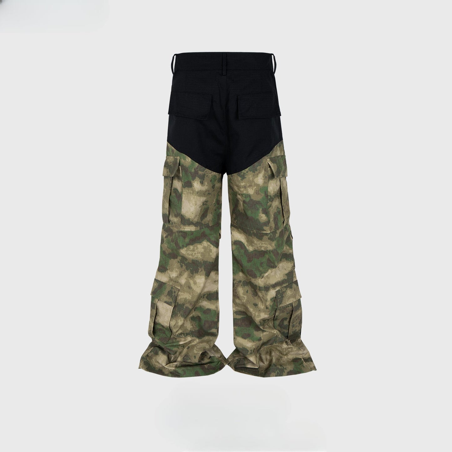 MIJKO Men's Vintage Pants MIJKO Men's Women's Camouflage Tooling Micro-wide-footed Casual Pants