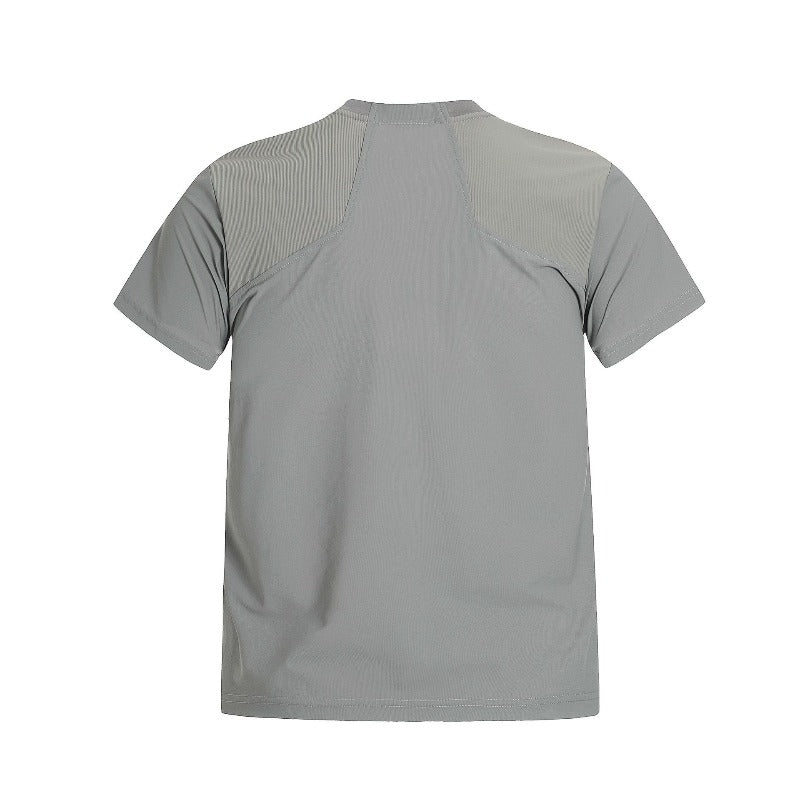 Men t shirt american street patchwork niche style deconstructed cool neutralclassysense design men's fitted short-sleeved t-shirt