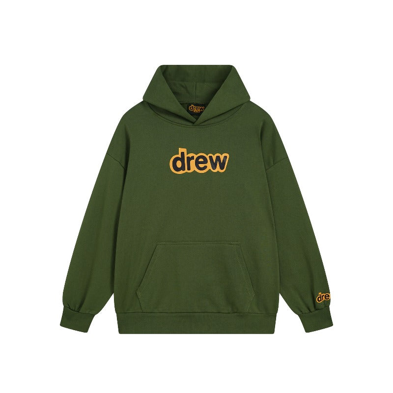 Drew house hoodie fall and winter d@ew classic tape letter terry pullover hooded sweatshirt