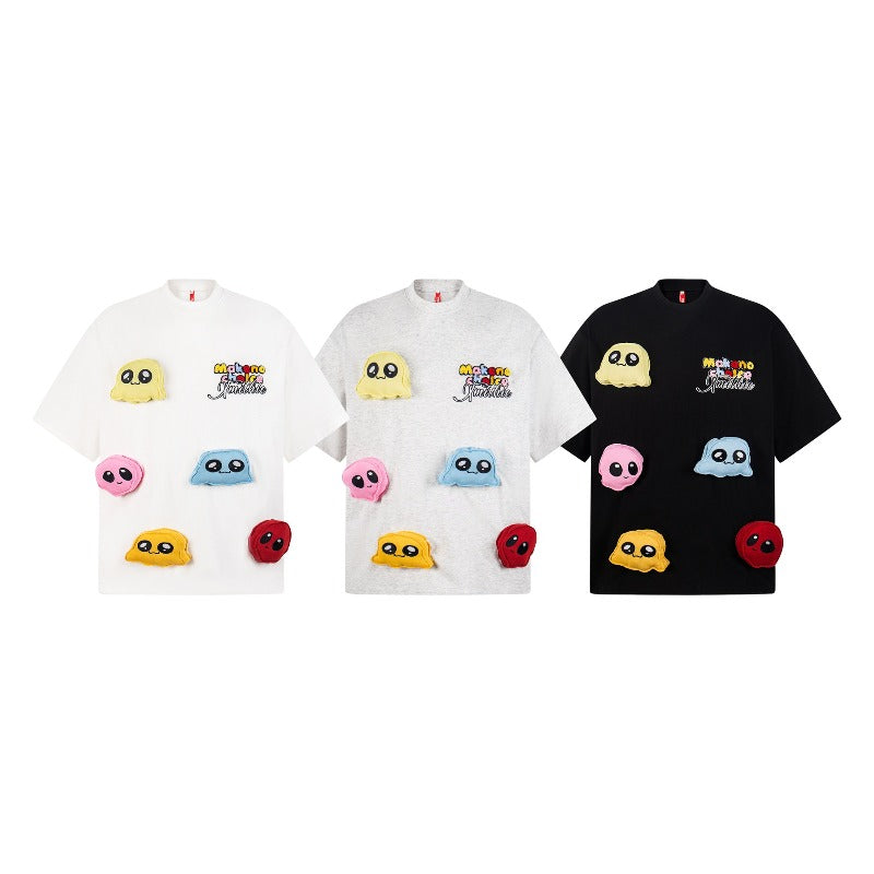 Men's t-shirt - american retro unisex cartoon character crew neck short sleeve design - men's high street loose fit t-shirt