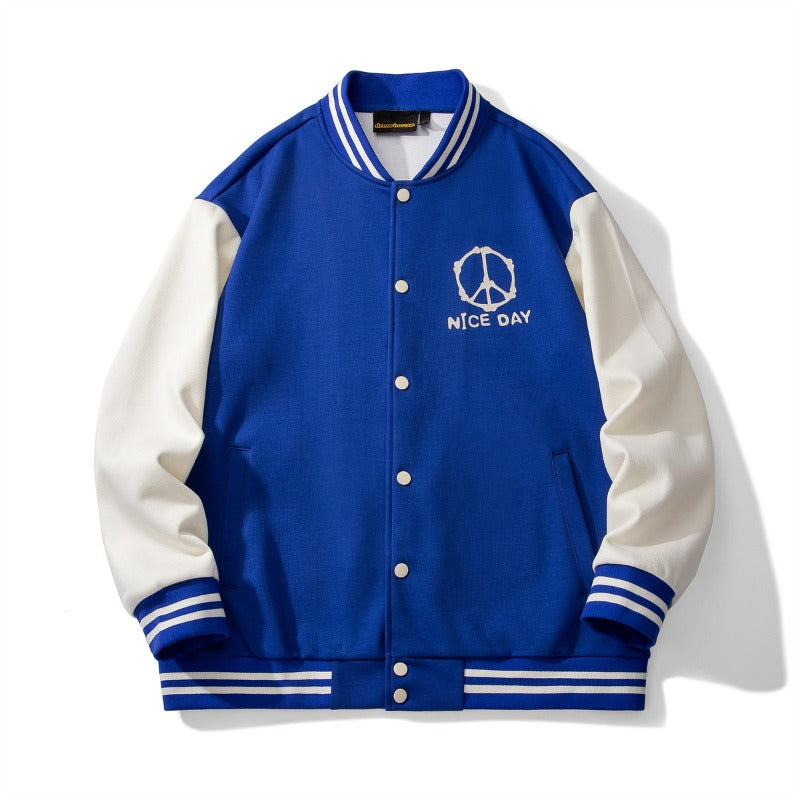 Drew house jacket early autumn d@ew smiley bone letter single breasted baseball outwearjacket
