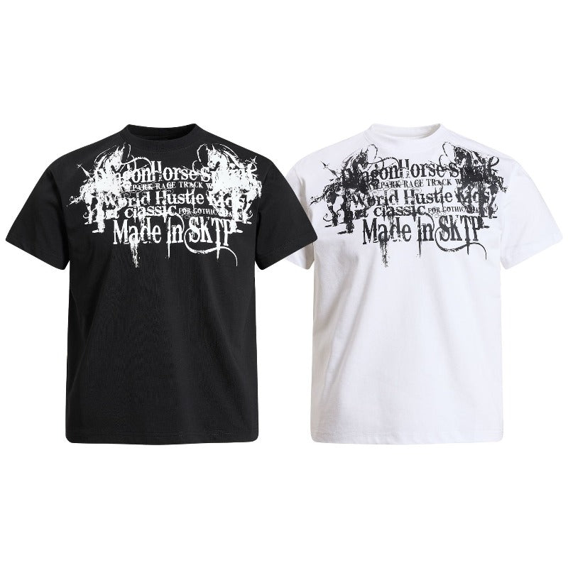 Men's t-shirt - american retro unisex solona cool abstract pattern design - men's high street slim fit short sleeve tee
