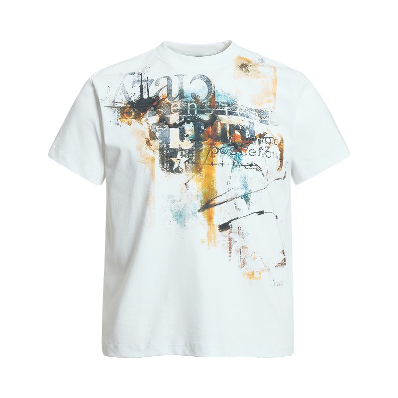 Men's t-shirt - american retro unisex solona cool touch painting graphic design - men's high street slim fit short sleeve tee