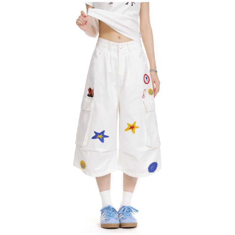 Women jeans summer loose cropped pants