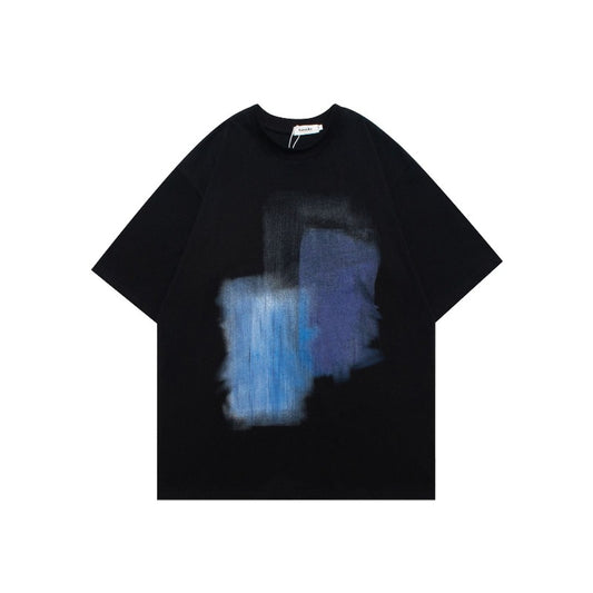 Men's t-shirt - american retro streetwear, unisex, creative print graphic, short sleeve design, men's high street loose fit short sleeve tee
