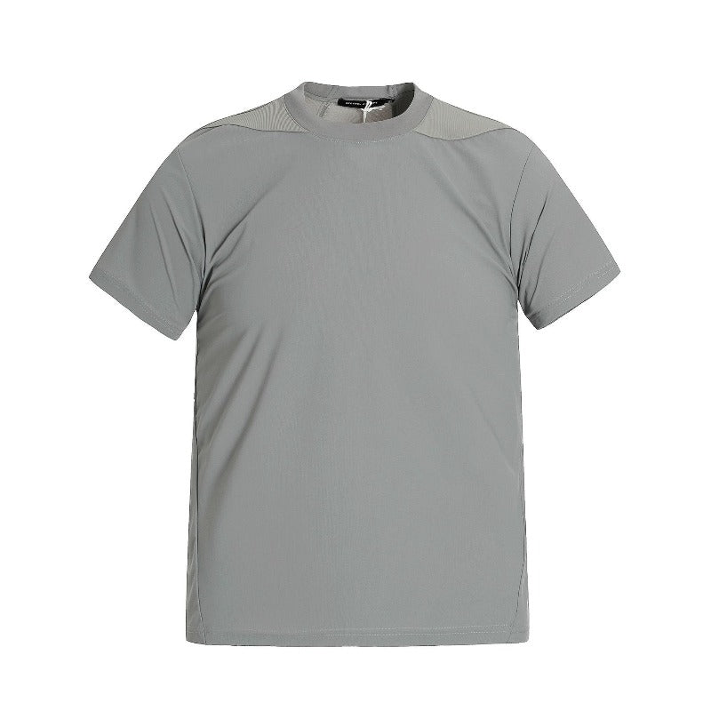 Men t shirt american street patchwork niche style deconstructed cool neutralclassysense design men's fitted short-sleeved t-shirt