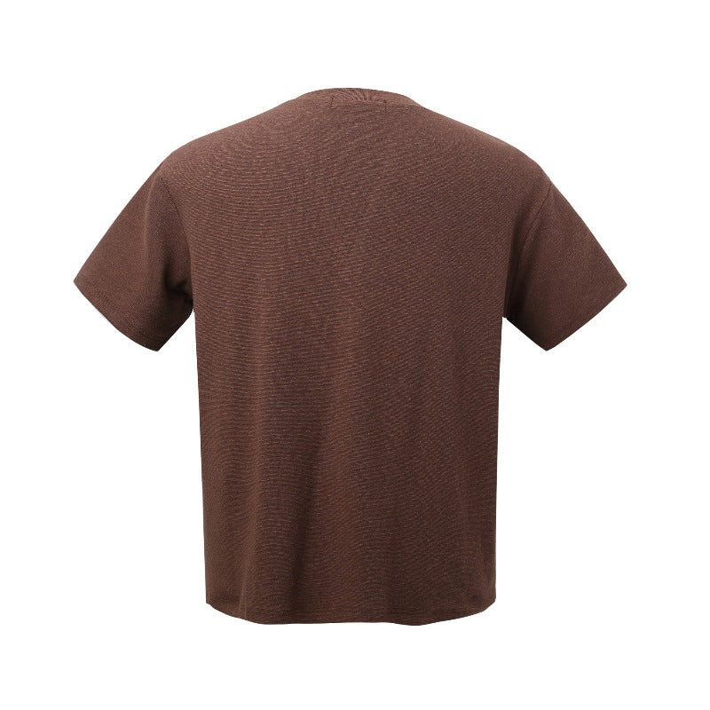 Men t shirt k american retro deconstructed classy street trend fake two-piece design men's short wide cleanfit short sleeve t-shirt
