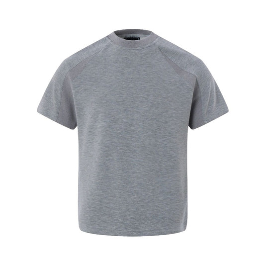 Men's t-shirt - american retro unisex air layer solid color versatile design - men's high street slim fit short sleeve tee