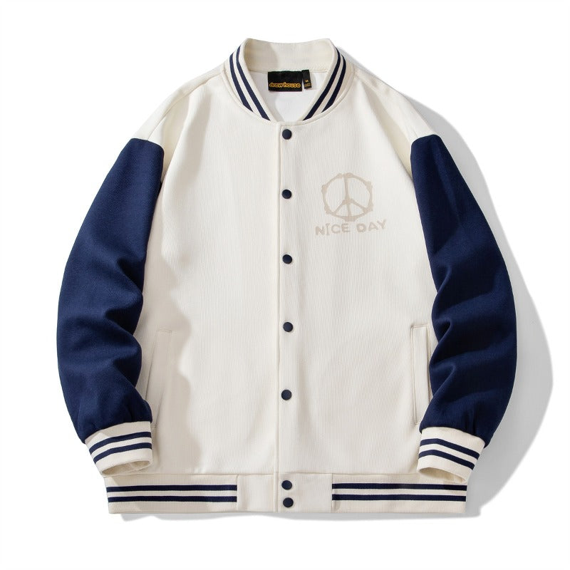 Drew house jacket early autumn d@ew smiley bone letter single breasted baseball outwearjacket