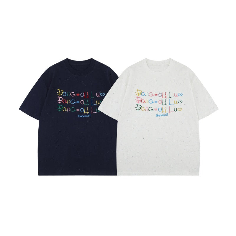 Men's t-shirt - american street style, summer unisex, premium color dot fabric, wholesale design, men's loose fit short sleeve tee