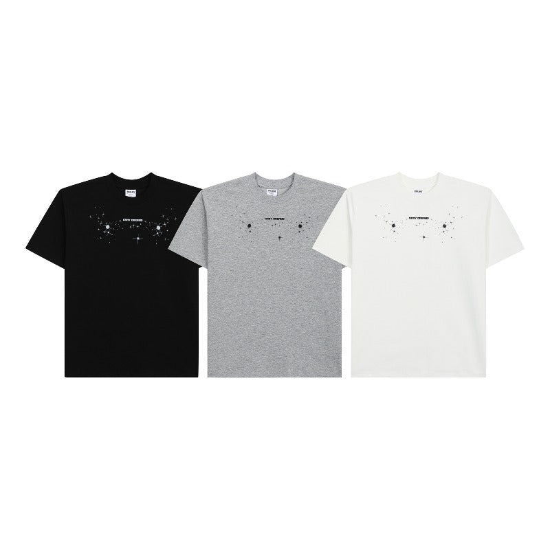 Men t shirt w american high street retro street trendy couple style niche style trendy brand design men's round neck fitted version short-sleeved t-shirt