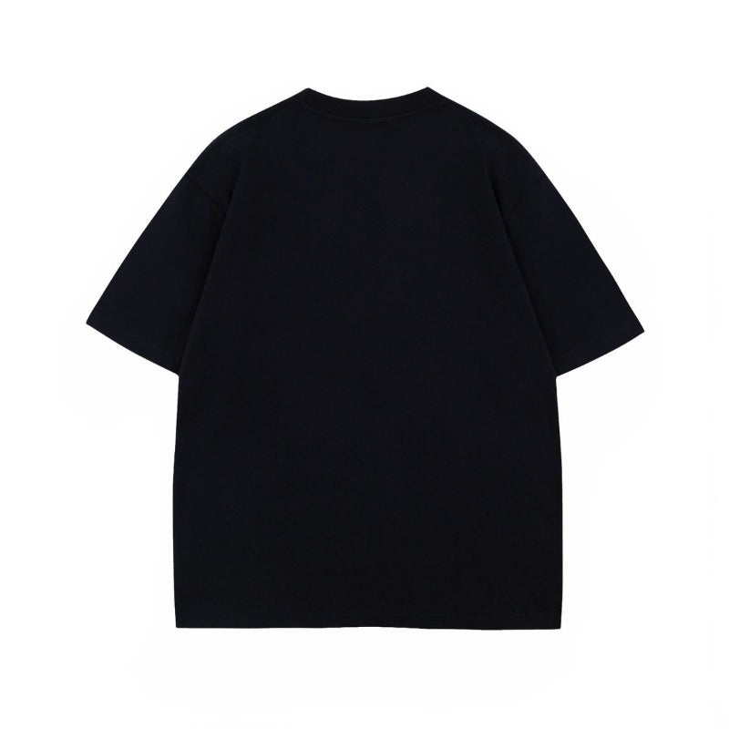 Men's t-shirt - american style, unisex, summer streetwear, fun cartoon, minimalist design, loose fit, crew neck, short sleeve t-shirt for men