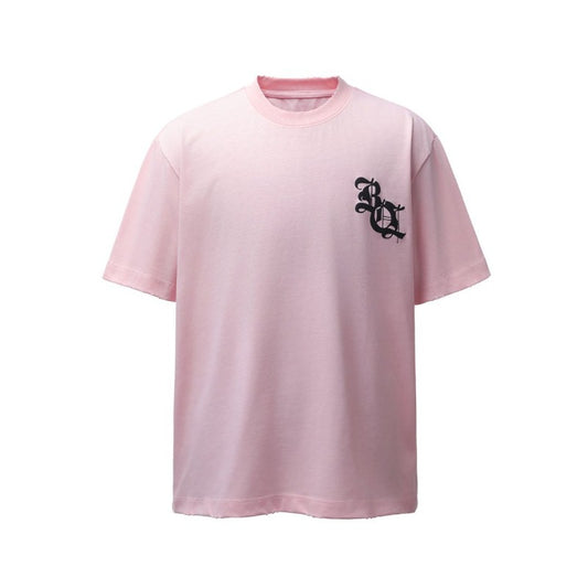 Men's t-shirt - american retro heavyweight double yarn logo print design, crew neck, high street style, relaxed fit short sleeve tee