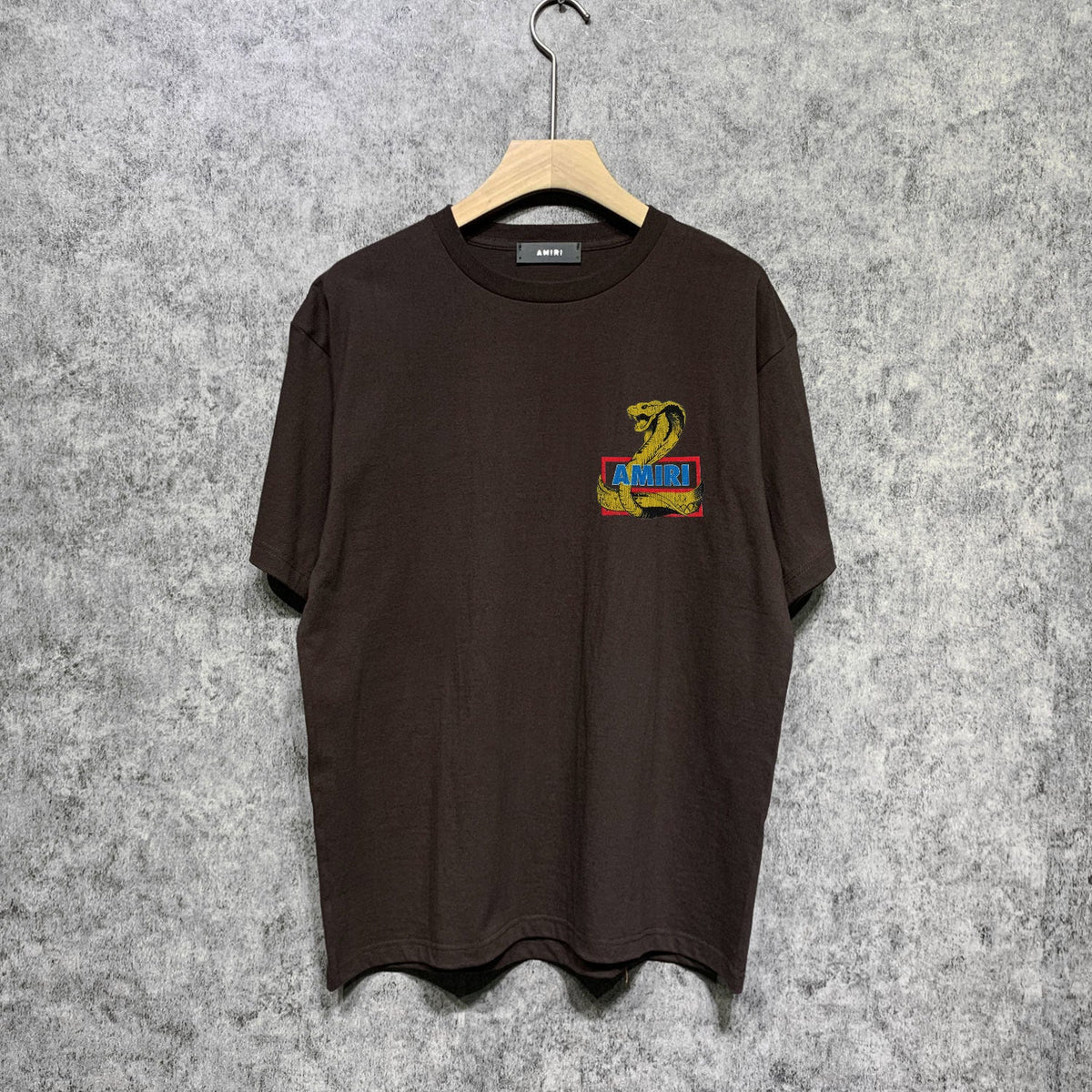 Amiri t shirts king cobra gold printing short sleeve