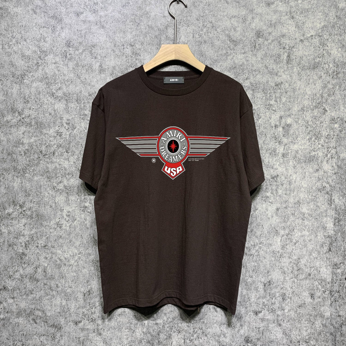 Amiri t shirts flying eagle wings chapter printing short sleeve