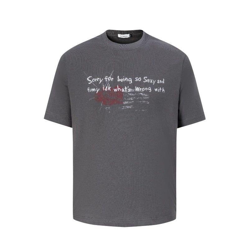 Men's t-shirt: american street style, unisex, premium quality, summer letter graphic design, slim fit short sleeve tee