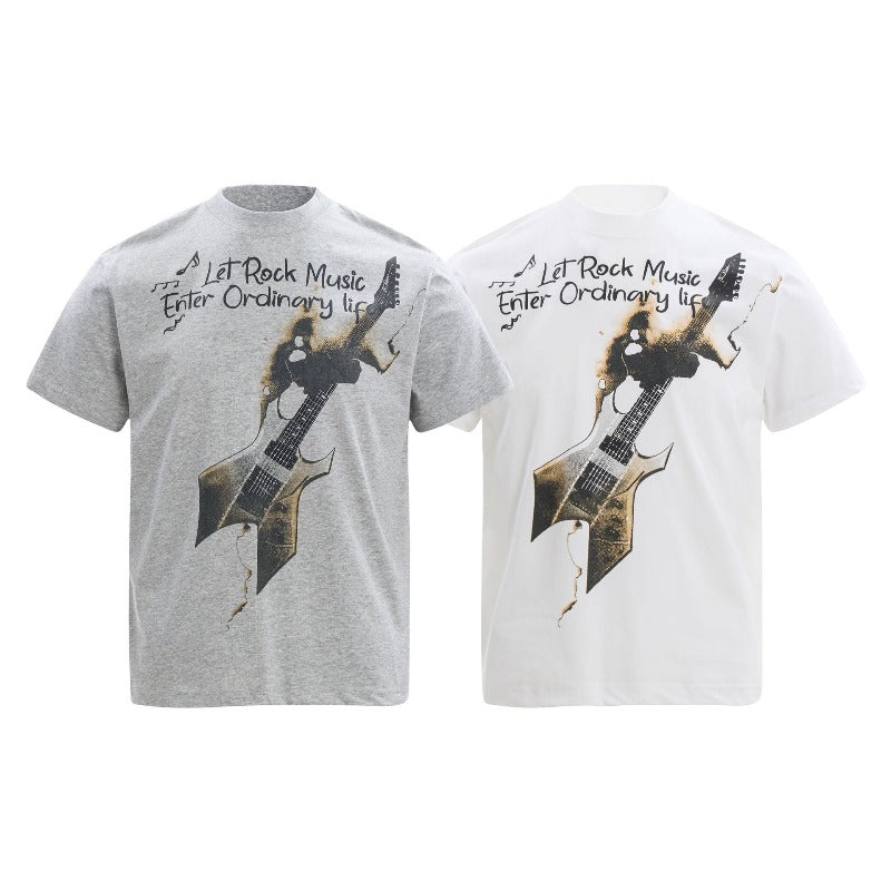 Men's t-shirt - american retro unisex solona cool touch guitar graphic design - men's high street slim fit short sleeve tee