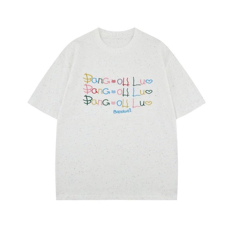 Men's t-shirt - american street style, summer unisex, premium color dot fabric, wholesale design, men's loose fit short sleeve tee