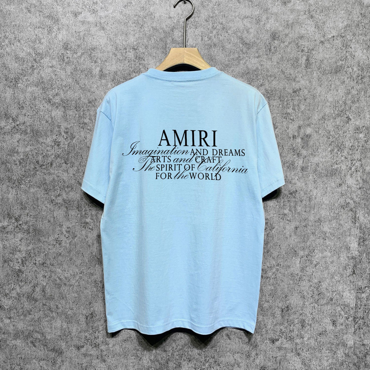 Amiri t shirts hollywood artistic font print short sleeve tee