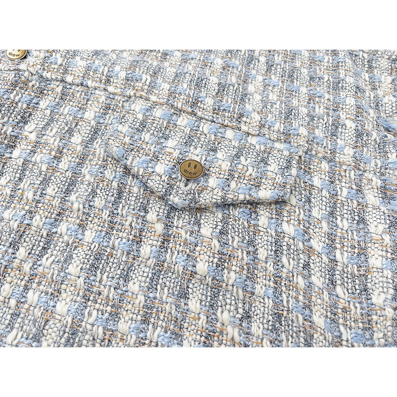 Drew house jacket early autumn d@ew tweed lapel tweed styleflap pocket pantsvest
