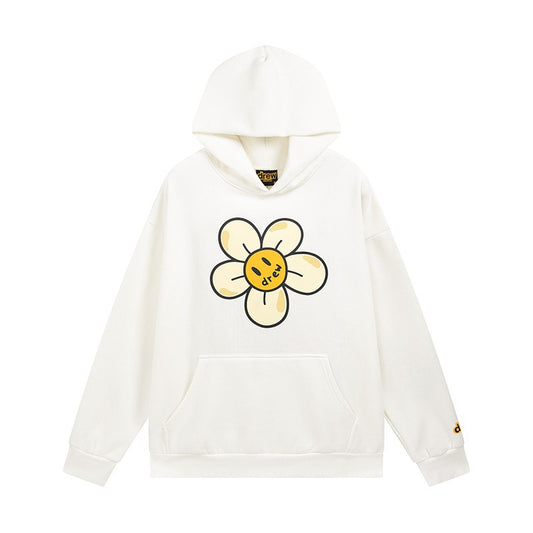 Drew house hoodie early spring d@ew smiley letter flower terry hooded sweatshirt