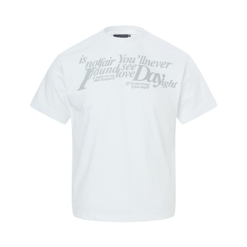 Men's t-shirt - american retro unisex solona cool-touch letter print design - men's high street slim fit short sleeve tee