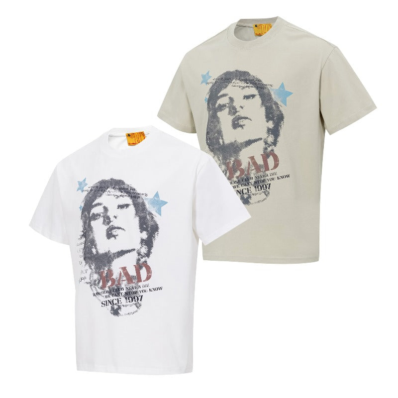 Men's t-shirt: wt american street style, unisex, premium feel, summer creative painting character design, men's loose fit short sleeve t-shirt