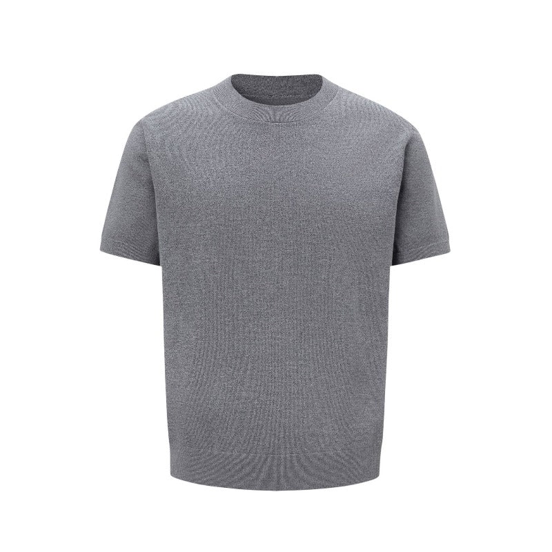 Men's t-shirt: american streetwear summer deconstructed solid color slim fit premium short sleeve tee