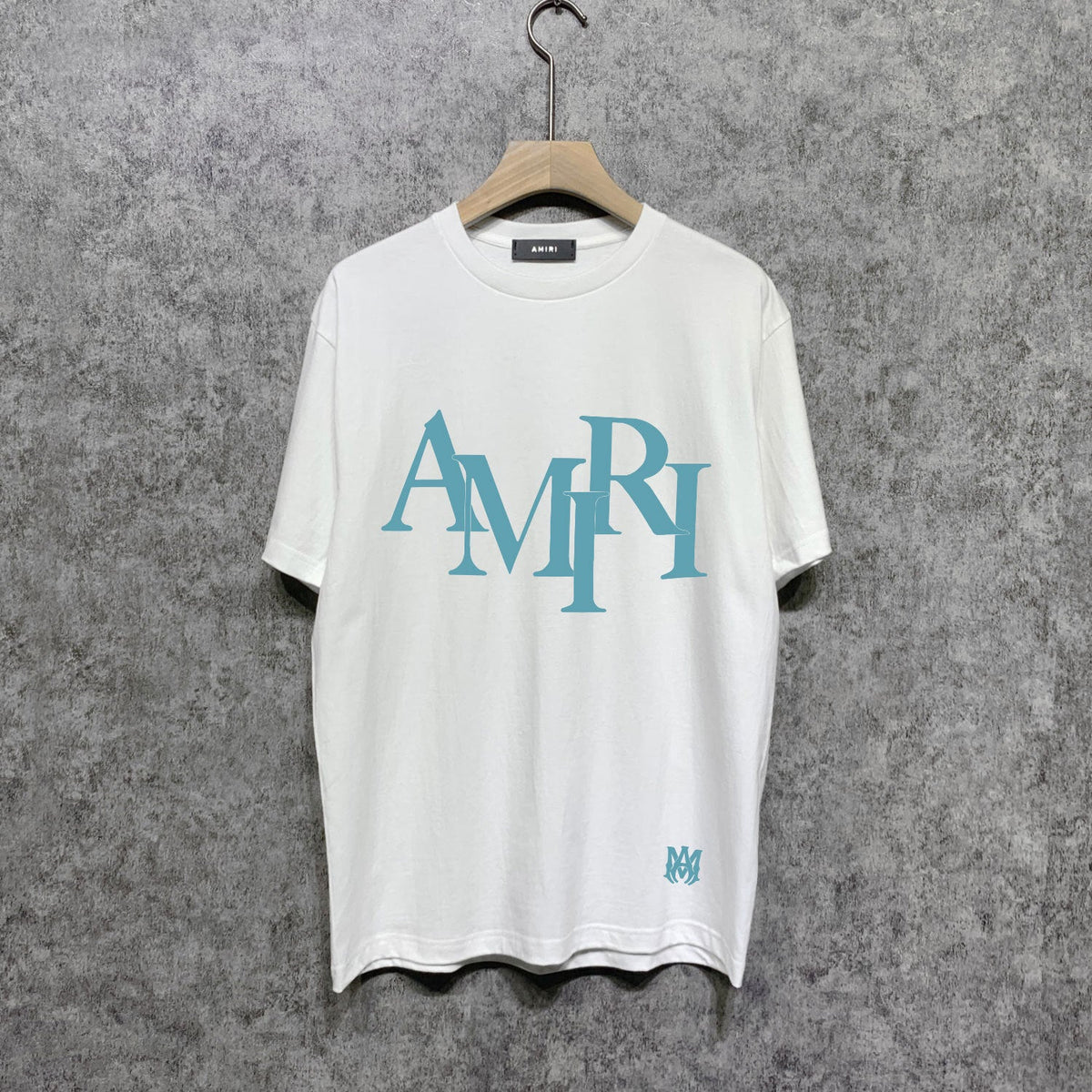 Amiri t shirts letter foam printing short sleeves